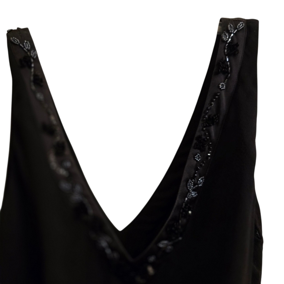 Nina Austin Elegant Black Flapper Gatsby Style Sequin Dress - Picture 2 of 4